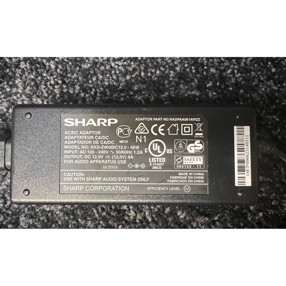 Sharp Power Supply 12V Model: XKD-Z4000IC12.0‎